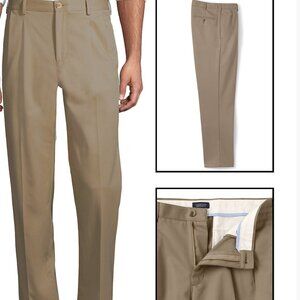 Lands' End Chino Pants for Men 36x31 (cuffed) Traditional Fit Pleated Front NWOT